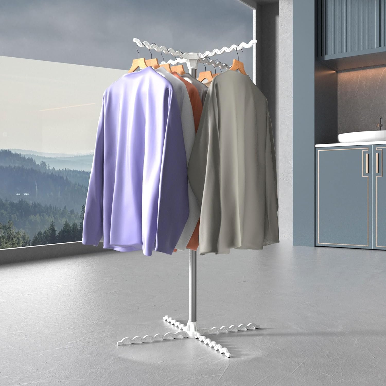 Portable Dryer, 46Inch -1000W Portable Clothes Dryer, Travel Portable Dryer Machine for Clothes with Timer, Mini Dryer for Apartment, Home, RVs - Image 7