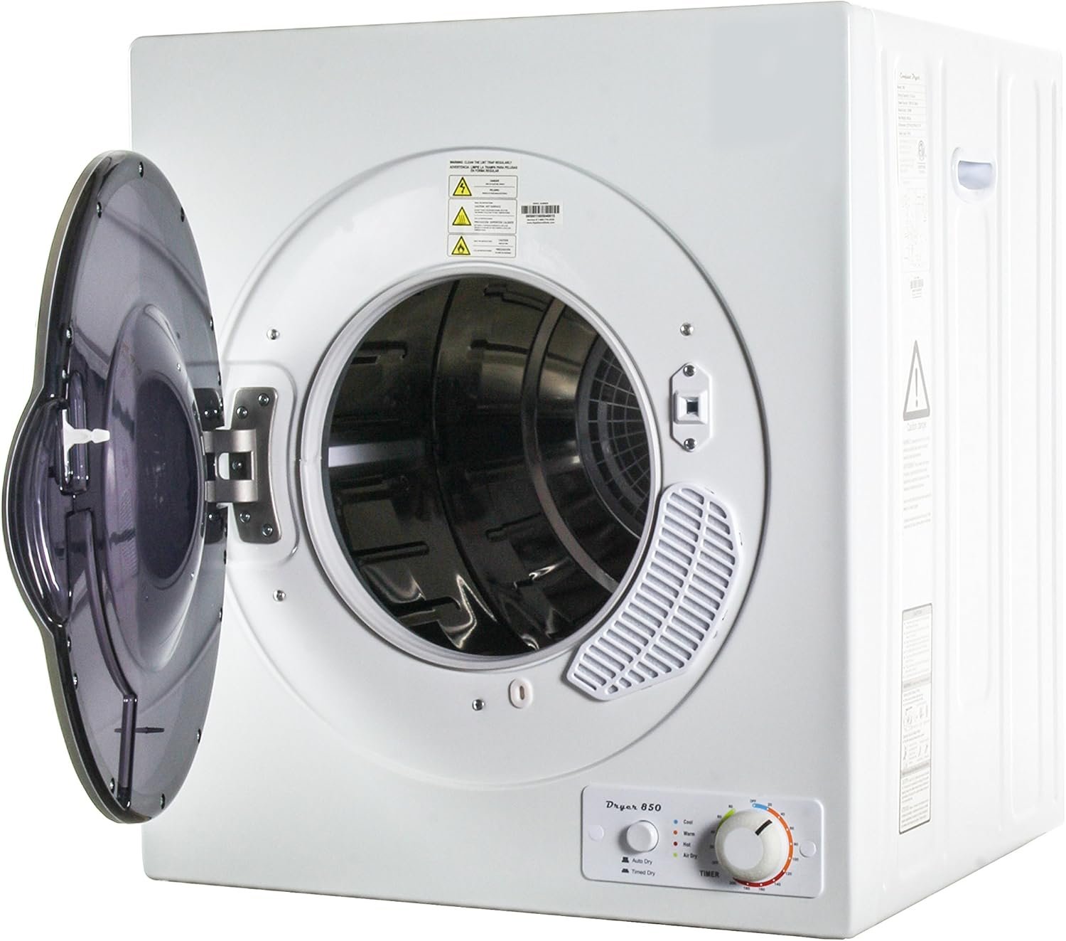 Equator 3.5 cu.ft. 110V Compact Auto/Time Vented Dryer in White - Image 4