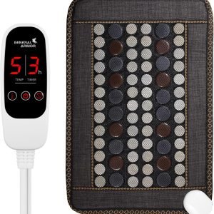 Infrared Heating Pad for Back, Large 52 Jade and 20 Tourmaline Heating Pad for Neck Shoulders Back and Abdomen with Auto Shut Off, Size: 23.6" x 15.7''