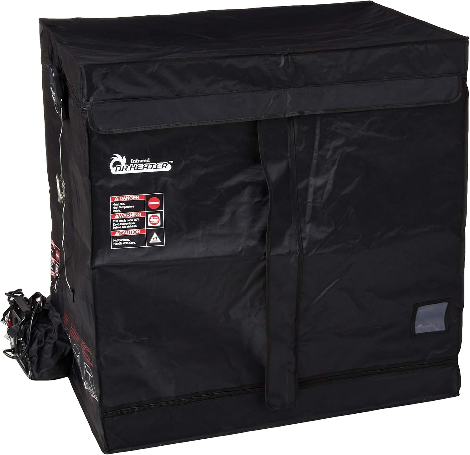 Dr Infrared Heater Upgraded Version 2-Tier 18 Cubic feet Portable Bedbug Heater with Thermometer and Timer, Black, Big (DR-122)