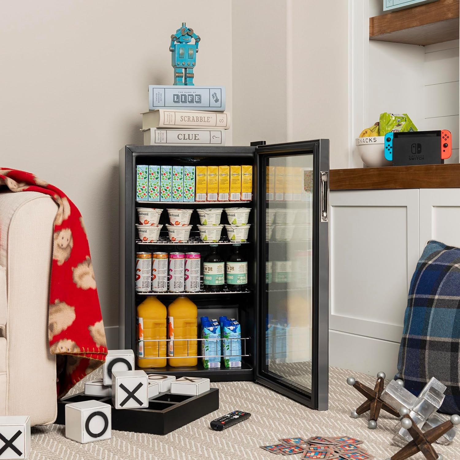 NewAir Beverage Refrigerator Cooler - 126 Cans Free Standing with Right Hinge Glass Door, Mini Fridge Beverage Organizer Perfect For Beer, Wine, Soda, And Cooler Drinks - Image 7
