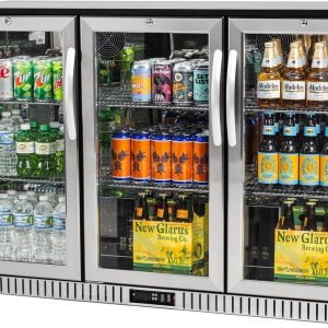 Procool Residential 2-door Glass Front Stainless Steel Back Bar Cooler; Undercounter 33" Height