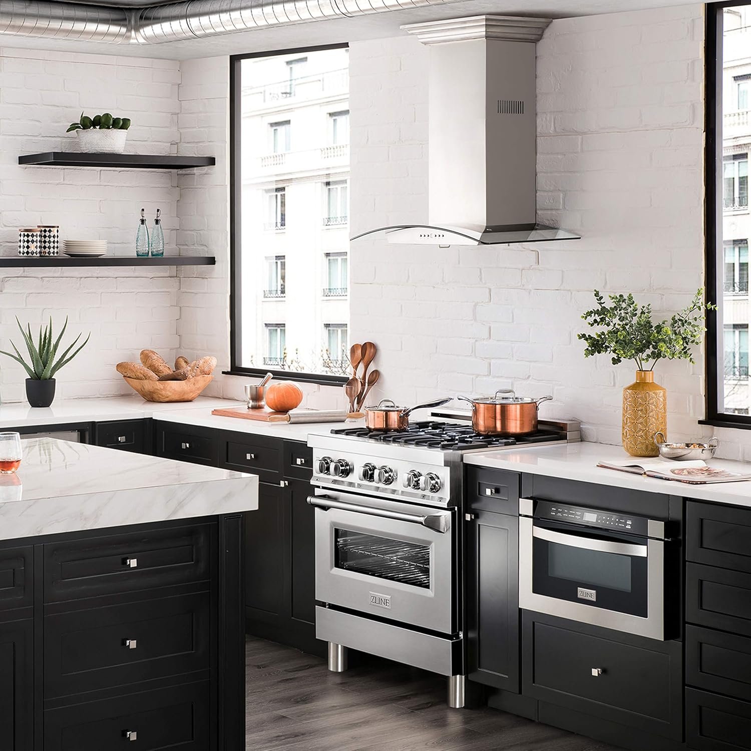 ZLINE 30 Inch 4.0 Cubic Foot Stainless Steel Dual Fuel Range with 4 Burner Porcelain Cooktop, Gas Stove, Cast Iron Grill, and Electric Convection Oven - Image 7