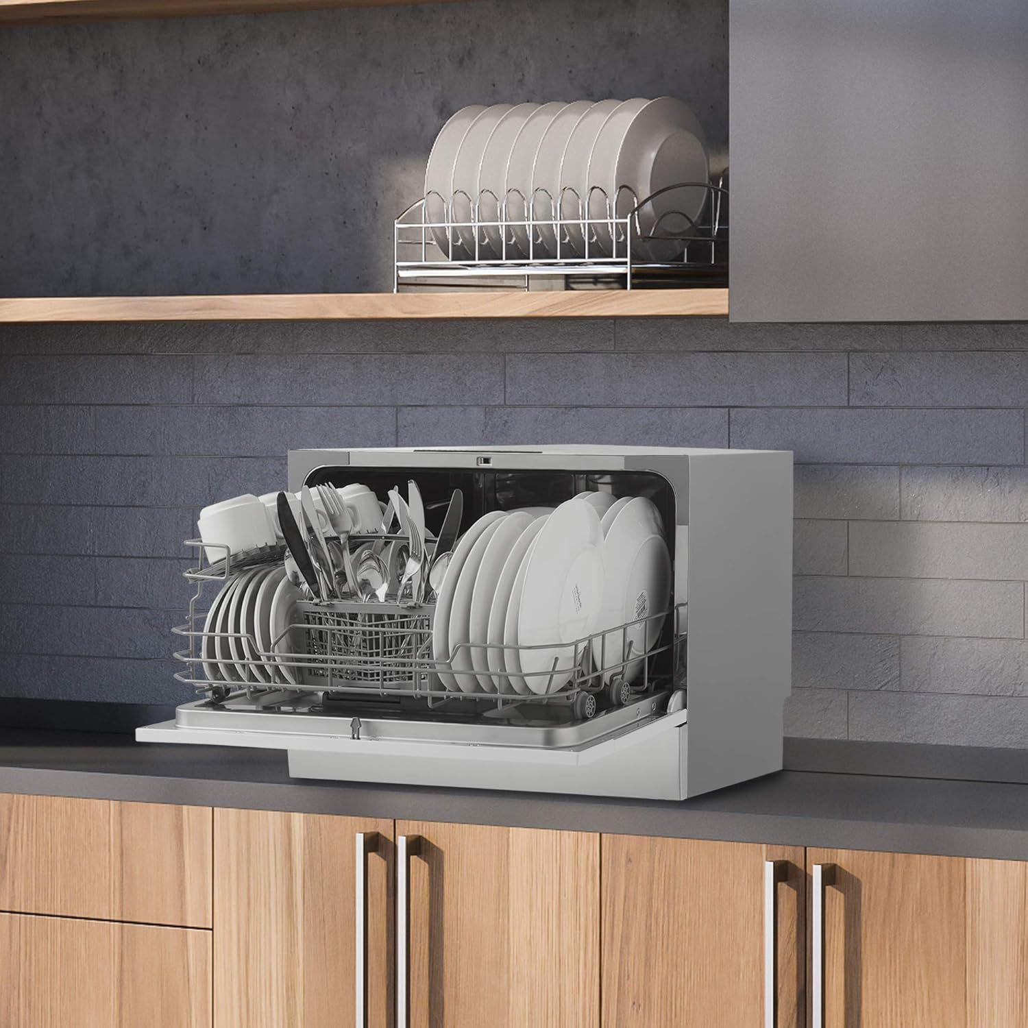 Danby DDW631SDB Countertop Dishwasher with 6 place Settings and Silverware Basket, LED Display, Energy Star - Image 17
