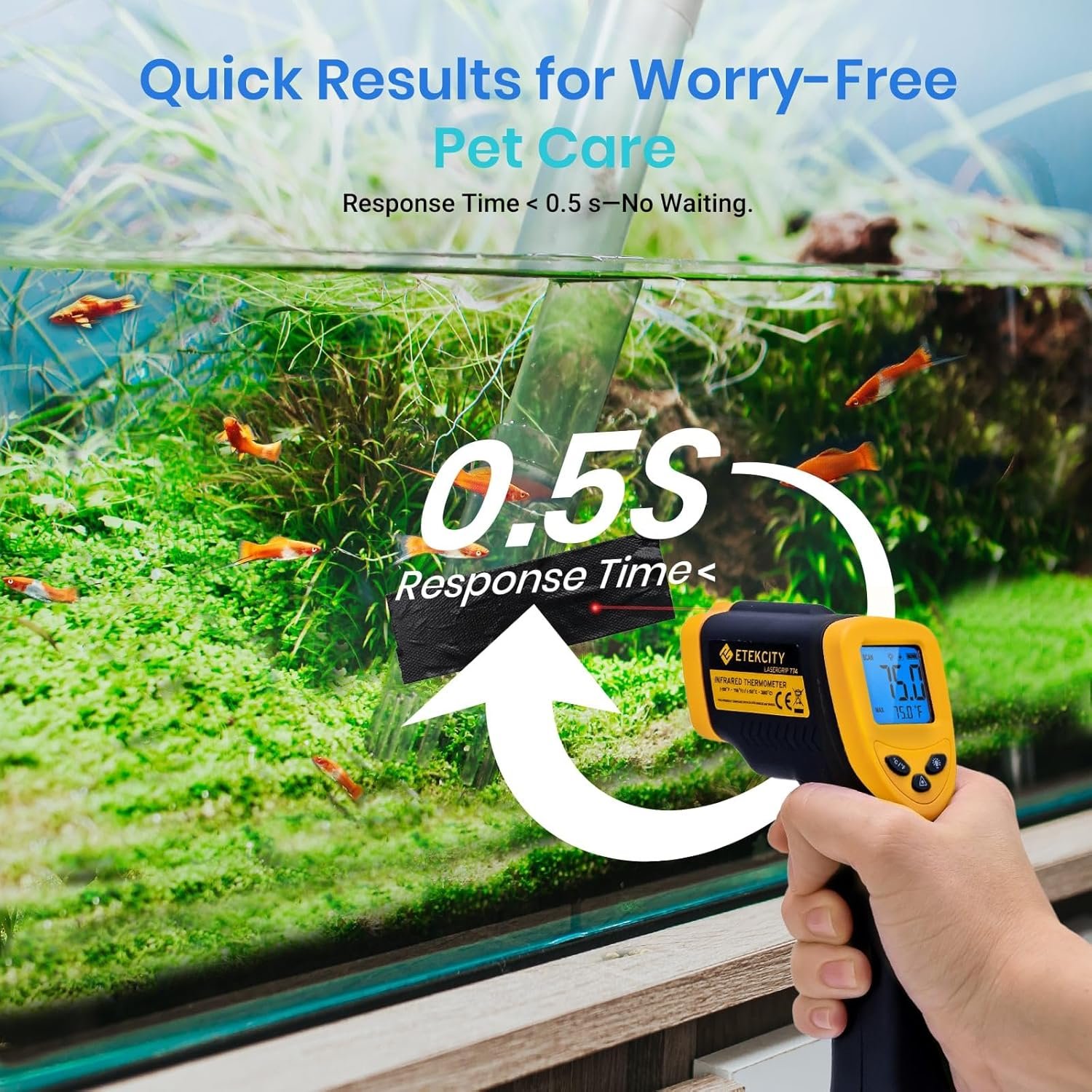 Etekcity Infrared Thermometer Temperature Gun 1080, -58°F to 1130°F for Meat Food Pizza Oven Griddle Accessories, Heat Gun for Cooking, Kitchen, Fridge, Reptile,BBQ - Image 5