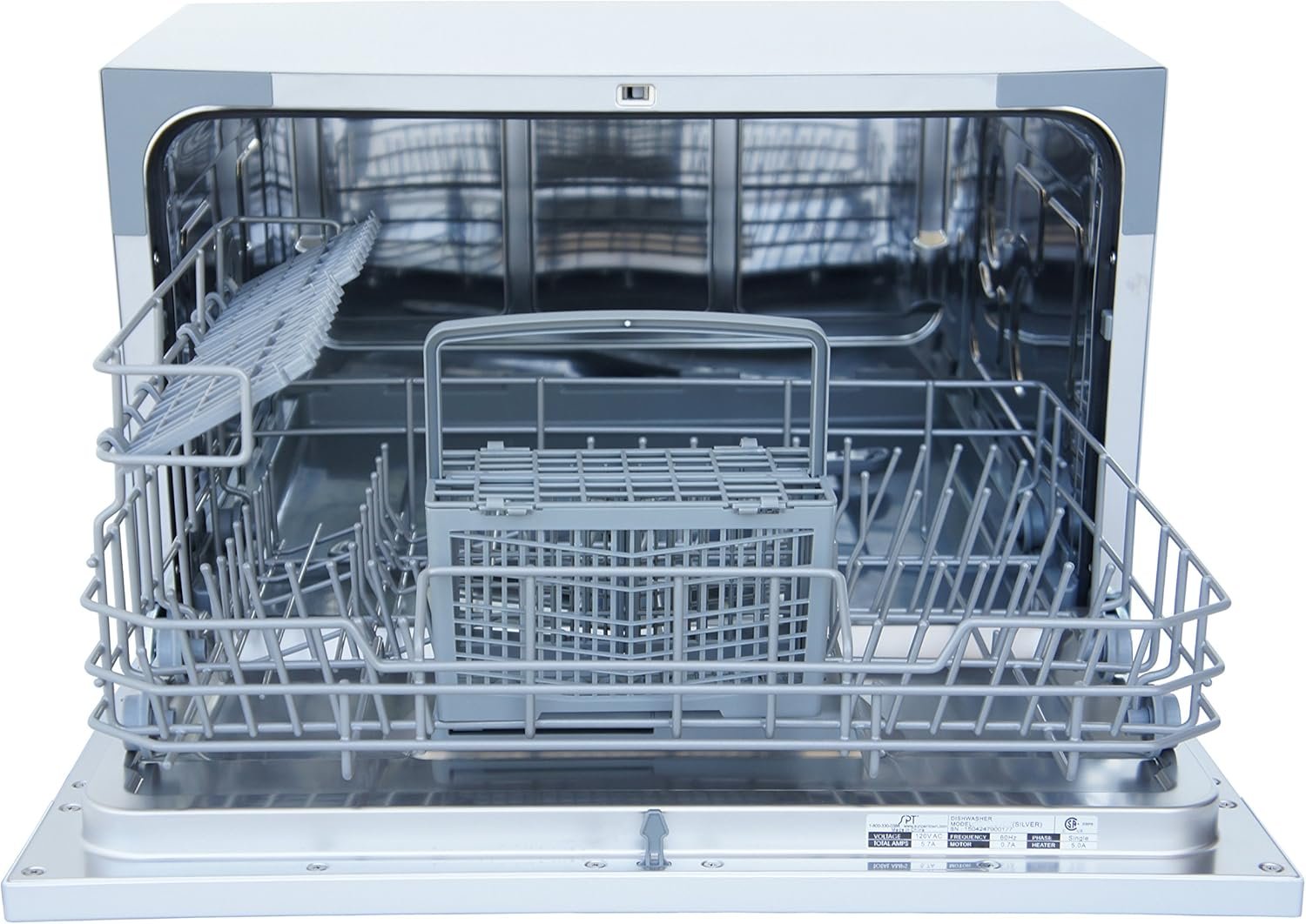 SPT SD-2224DS ENERGY STAR Compact Countertop Dishwasher with Delay Start - Portable Dishwasher with Stainless Steel Interior and 6 Place Settings Rack Silverware Basket, Silver - Image 7