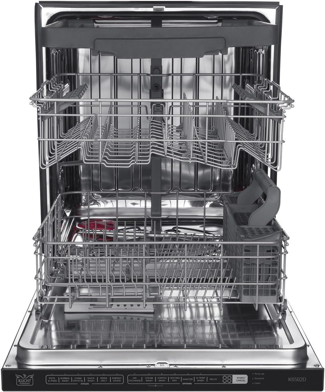 Kucht KD240PR Professional 23.8" 46 dBA Panel Ready Built-In Dishwasher in Stainless Steel, 24" - Image 4