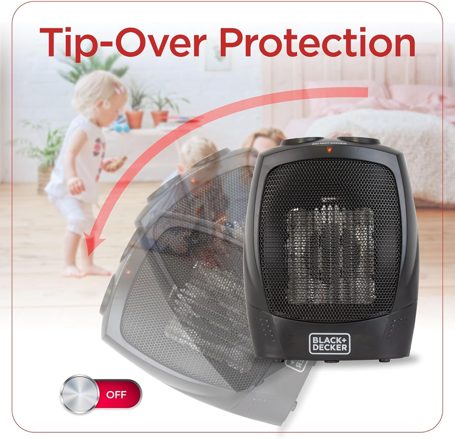 BLACK+DECKER Portable Space Heater, Room Space Heater with Carry Handle for Easy Transport - Image 6