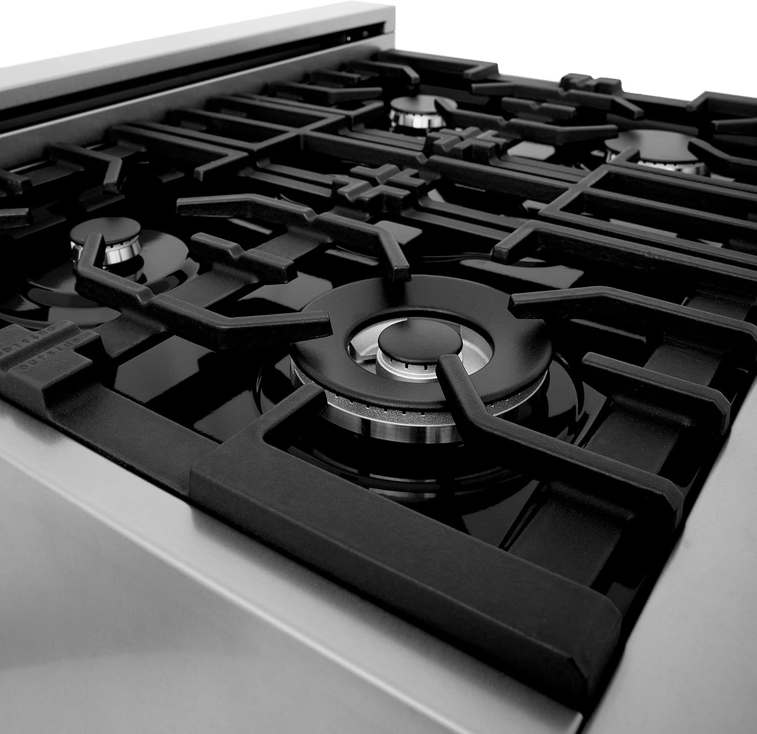 ZLINE 30 Inch 4.0 Cubic Foot Stainless Steel Dual Fuel Range with 4 Burner Porcelain Cooktop, Gas Stove, Cast Iron Grill, and Electric Convection Oven - Image 5