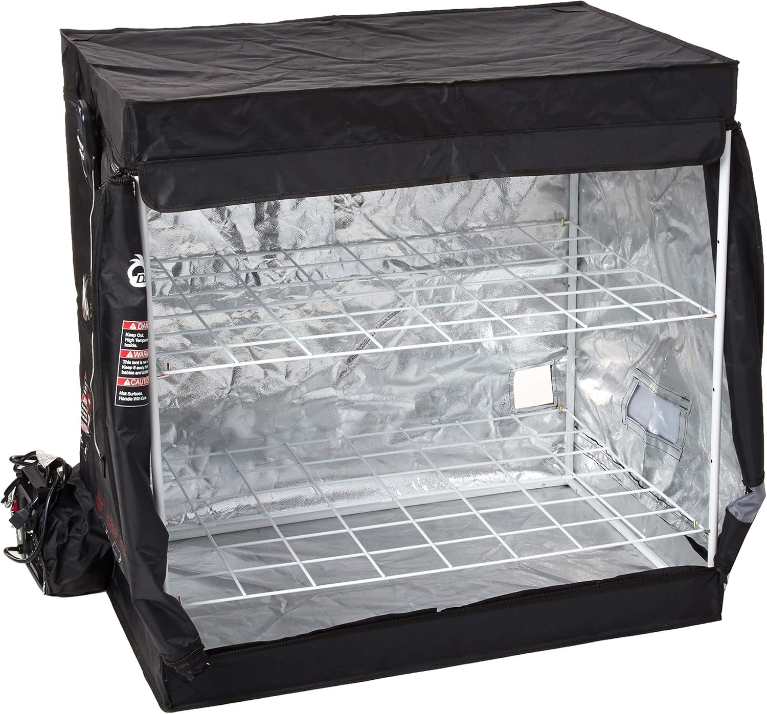 Dr Infrared Heater Upgraded Version 2-Tier 18 Cubic feet Portable Bedbug Heater with Thermometer and Timer, Black, Big (DR-122) - Image 2