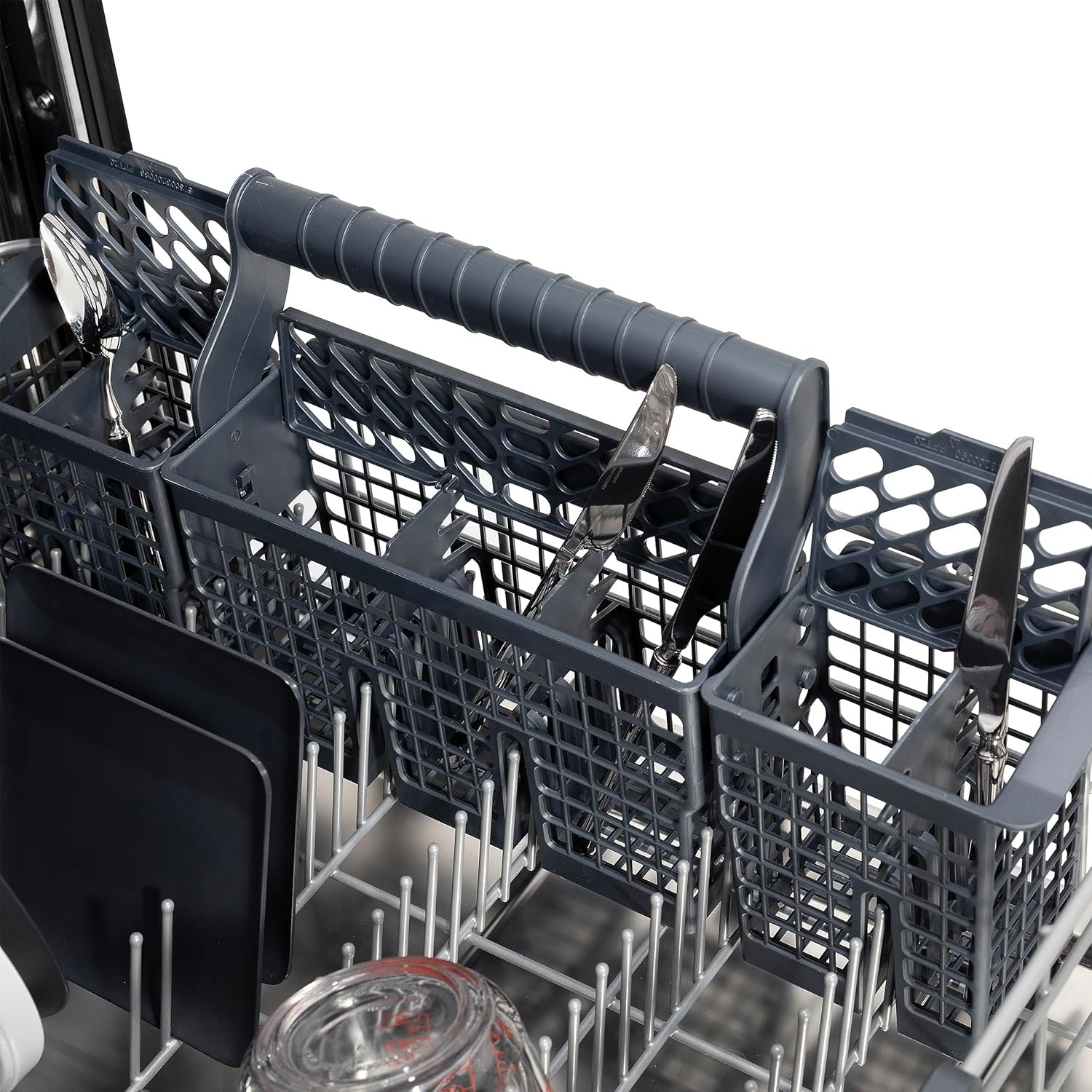ZLINE Autograph Edition 24" 3rd Rack Top Touch Control Tall Tub Dishwasher in Fingerprint Resistant Stainless Steel with Champagne Bronze Handle, 45dBa (DWMTZ-SN-24-CB) - Image 6