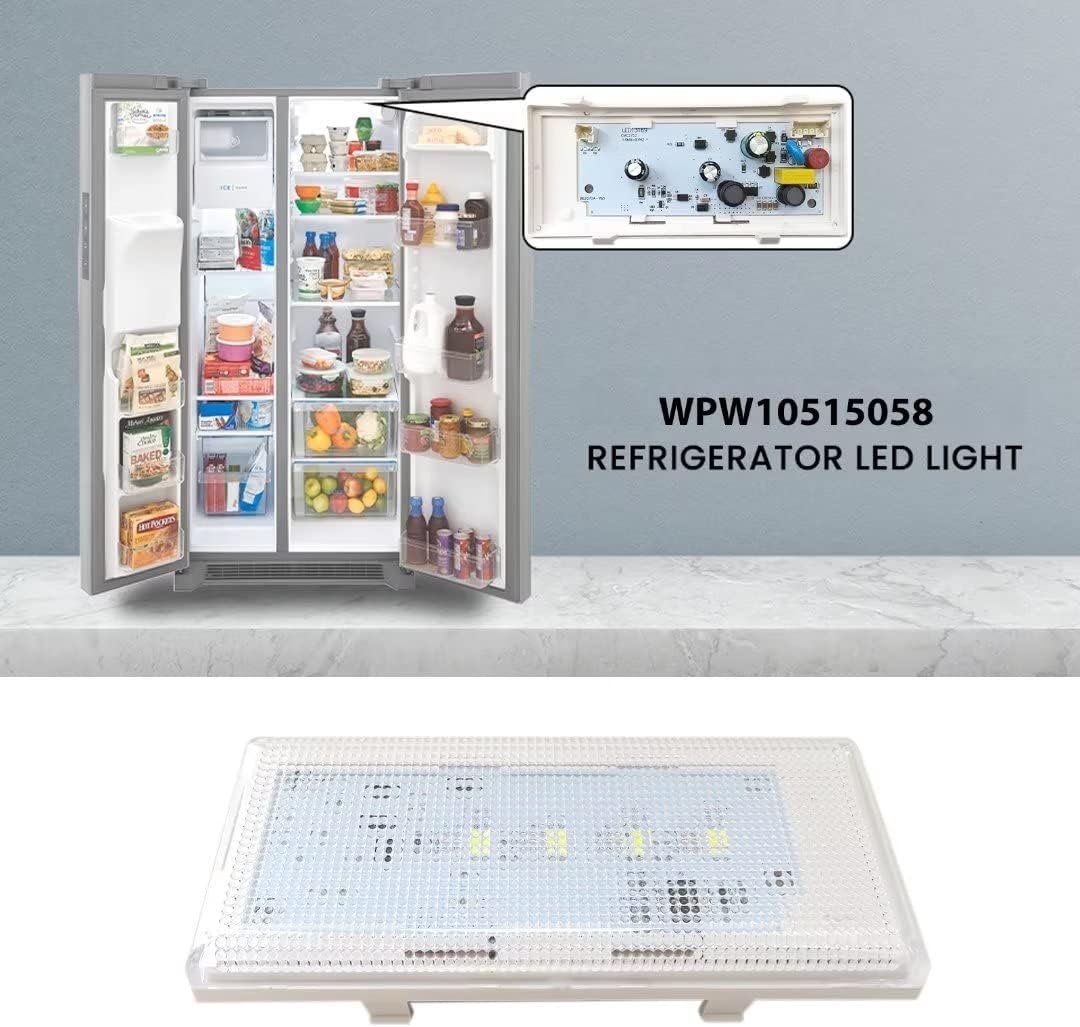 2024 Upgrade WPW10515058 (AP6022534) Replaces W10515058 3021142 PS11755867 Refrigerator Freezer Led Light for WRS325FNAB00 Refrigerator Side-by-Side - Image 6
