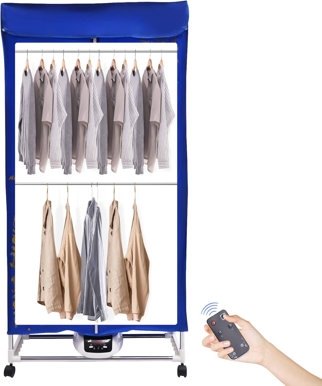Clothes Dryer,Portable Travel Clothes Dryer Machine 110V Electric Travel Clothes Dryer 5-Layer Heating Folding Dryer Machine Travel With Remote Control for Home, Apartment,Camping,Dormitory