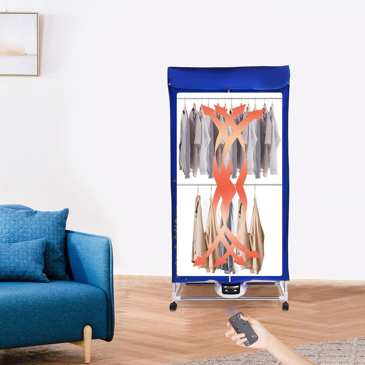 Clothes Dryer,Portable Travel Clothes Dryer Machine 110V Electric Travel Clothes Dryer 5-Layer Heating Folding Dryer Machine Travel With Remote Control for Home, Apartment,Camping,Dormitory - Image 7