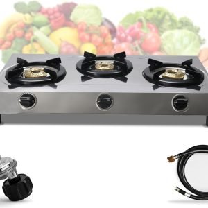 Double Burner Stove - Stainless Steel Propane Portable Cooktop - Propane Range 2 Burner Cooktop - Propane Burner Indian Style Gas Stove For Cooking Outdoor on 2 Burner Gas Stove Camp Stove…