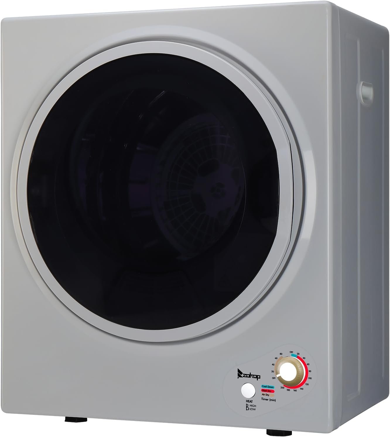 Compact Clothes Dryer, Compact Portable Household Clothes Dryer, 1.5 Cu. Ft. 850W Electric Dryer with Stainless Steel Drum Black and White Mechanical Control ETL Certification