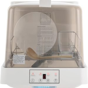 Portable Countertop Dishwasher, Compact Mini Dishwasher with 149℉ High-Temp& Air-Dry Function, 6L Built-in Water Tank, 3 Washing Programs, for Small Apartment, RV