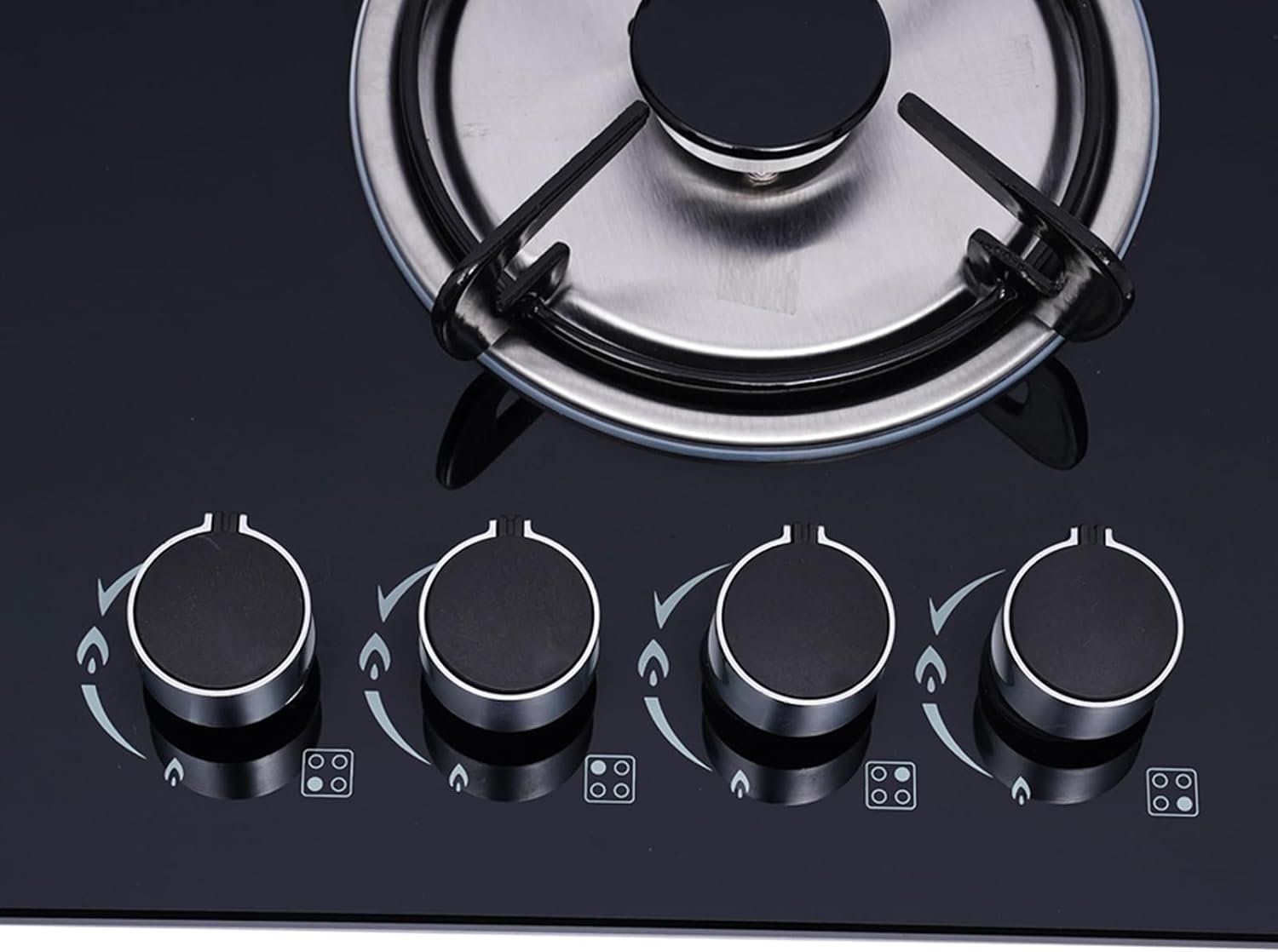 Gas Cooktop 4 Burners, Stainless Steel Burner Stove, Lpg With Adapter Top Stoves, Gas Stove Top For Kitchen, Apartment,Indoor,Rv - Image 5