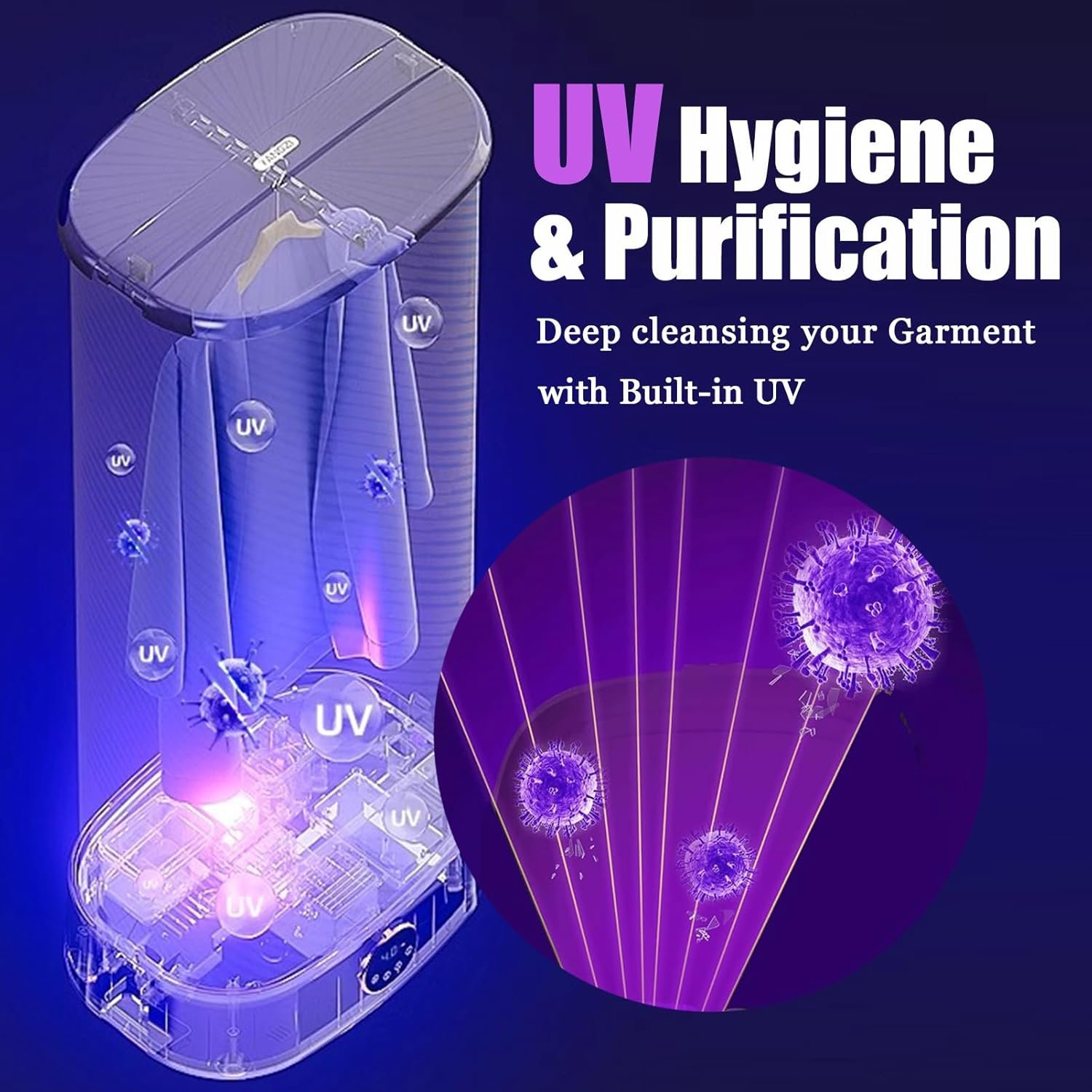 Electric Clothes Dryer, Portable Clothes Dryer for Apartments- 1000W Mini Foldable Electric Dryer with Remote Control for Travel and Small Spaces - Image 3