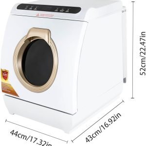 Countertop Dishwasher, 900W Automatic Dish Washing Machine with 5 Washing Program Portable Table Dish Washer 7L Water Tank, Countertop Air-Dry Dishwasher for RVs, Small Apartments