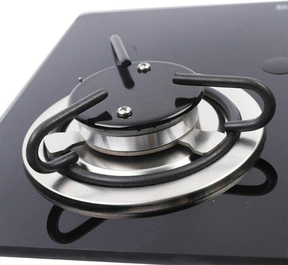 Gas Stove Gas Cooktop Camper RV Boat Caravan Burner LPG Gas Hob Cooktop With Tempered Glass 5.0x11.8x2.8 inch - 2 Burner (GR-B003) - Image 6