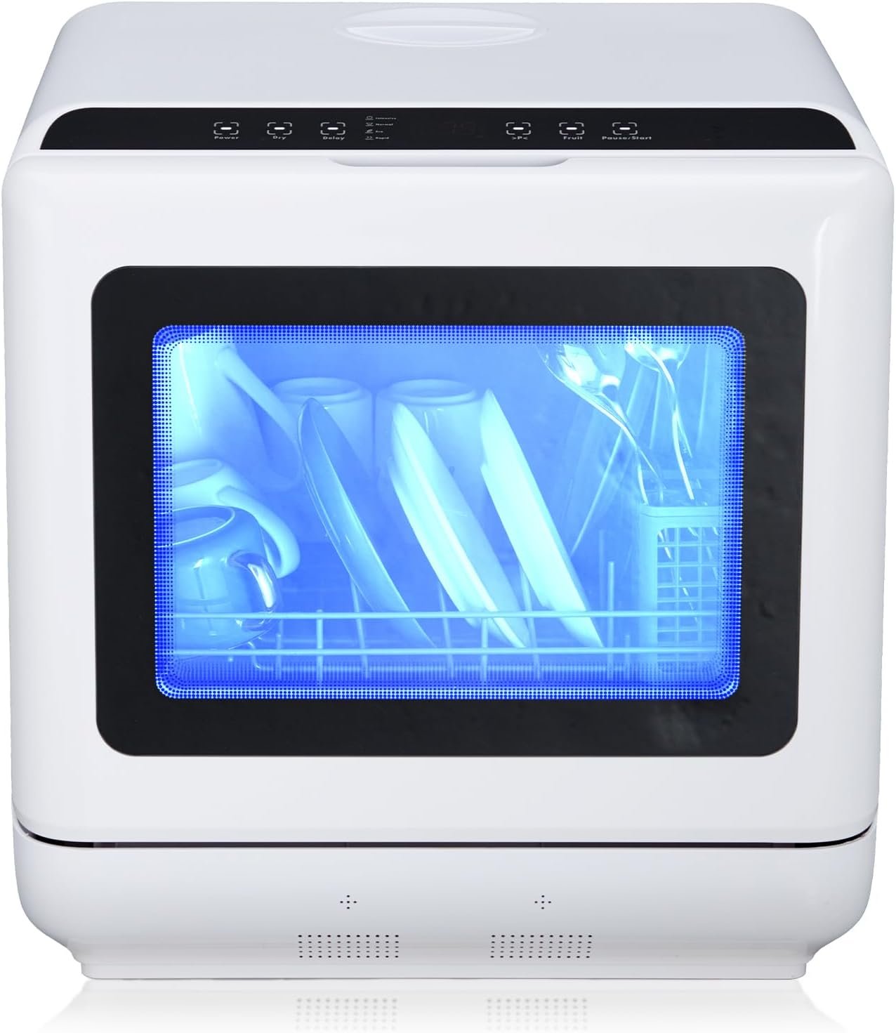 Countertop Dishwasher, Portable Dishwashers for RVs & Apartments Mini Dishwasher with 4.5L Water Tank, 5 Programs, Dual Sprays,149℉ High Temp & PTC Hot Air Dry