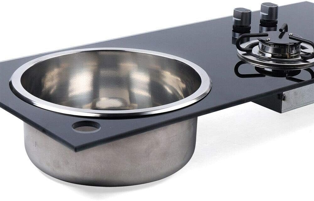 Boat Caravan 2 Burner Gas Stove Mini Countertop Stove Camper High Gas Cooktop LPG Gas Stove Hob With Sink Unit (Type2) - Image 3