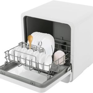 Mini Dishwasher, Portable Compact Countertop Dishwasher with 5 Wash Modes and 12 Curved Arms for 360° Rinsing, 167 ℉ High-Temp and Air-Dry Function, for Apartments, Camping and RV
