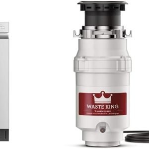 Midea 8 Place Setting Dishwasher Bundle with Waste King 1/2 HP Garbage Disposal with Power Cord