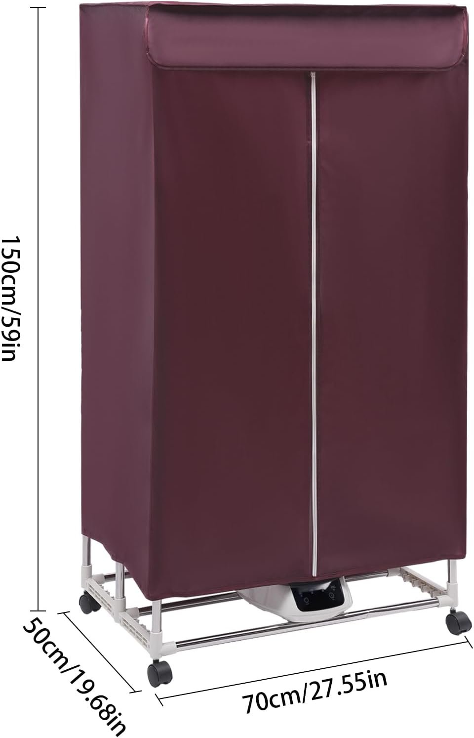 Clothes Dryer, Portable Travel Mini 1500W Dryer Machine 66.14lb Capacity Electric Dryer for Dry Clothes, Towels, Jeans - Image 6
