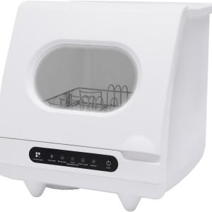 Portable Countertop Dishwashers, Compact Dishwasher with 5 Washing Programs, Automatic Dishwasher 360°Spray Arms 15.7x15.7x17.72in