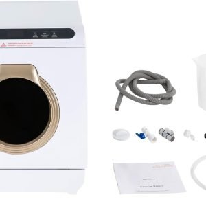 Countertop Dishwasher, Portable Dishwasher w/7L/6.35qt Built-in Water Tank No Hookup Needed, 5 Programs 360° Dual Spray Air-Dry Function, Mini Dishwasher for Apartment RV Dormitory, 900W White