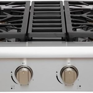 Crown 30 Inch Professional Gas Range Top - Stainless Steel Gas Cooktop with 4 High-Performance Sealed Burners - Durable & Sleek Design - Precise Temperature Control for Culinary Cooking | ART3001