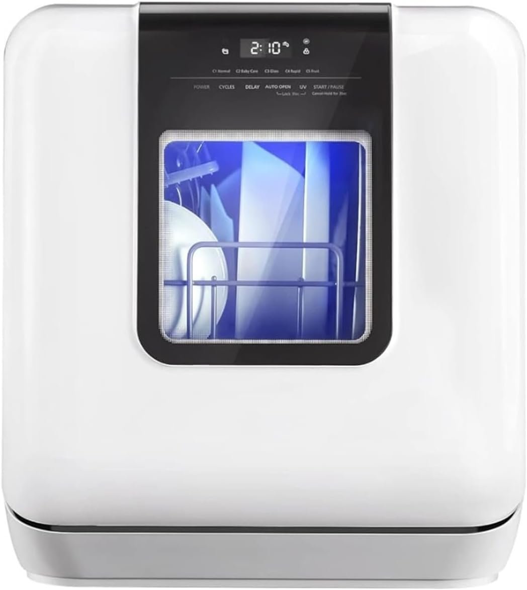 Countertop Dishwasher Portable Dishwasher with 6L Built-in Water Tank Mini Dishwasher with More Space Inside 7 Programs