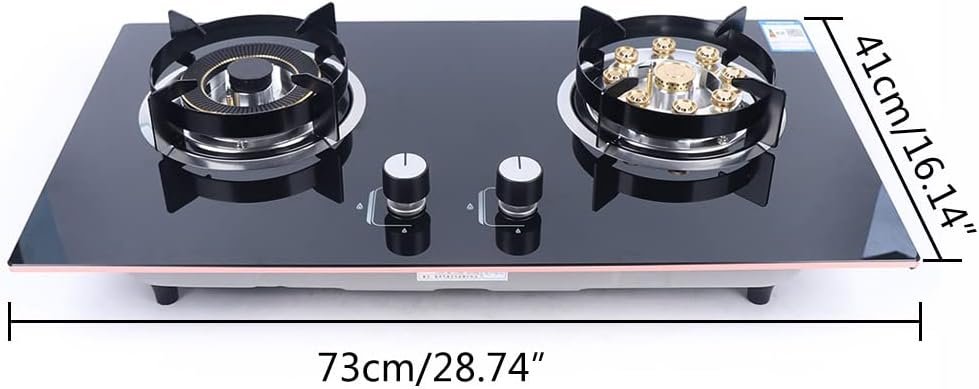 Gas Cooktop, Tempered Glass Panel Built-in 5 Burners, Portable LPG Gas Stove Countertop, Dual Fuel Cooktops Gas Cooker for RV Camper Caravan Outdoor Apartments, 30.3Inch Black - Image 9