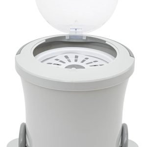 Portable Mini Washing Machine 2.4 Gal Manual Dehydrator Washing Machine Non-Electric Dehydrator Compact Washer Spin Dryer Perfect for Camping, Travelling, Apartment, Dorm, RV (White)