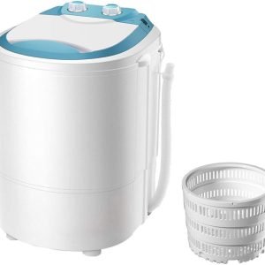 Portable Mini Clothes Washing Machine for Compact Laundry,with Spin Dryer,Electric Durable Design Washer,for Camping Apartments Dorms Business.