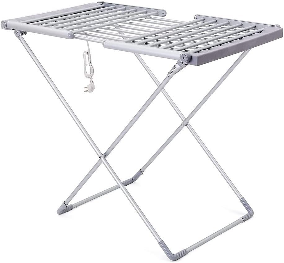 Electric Heated Clothes Airer Dryer Horse Rack, Folding Laundry Drying Rack Airer Stable Dryer, Electric Heated Drier Clothes Airer Hanger Fashionable
