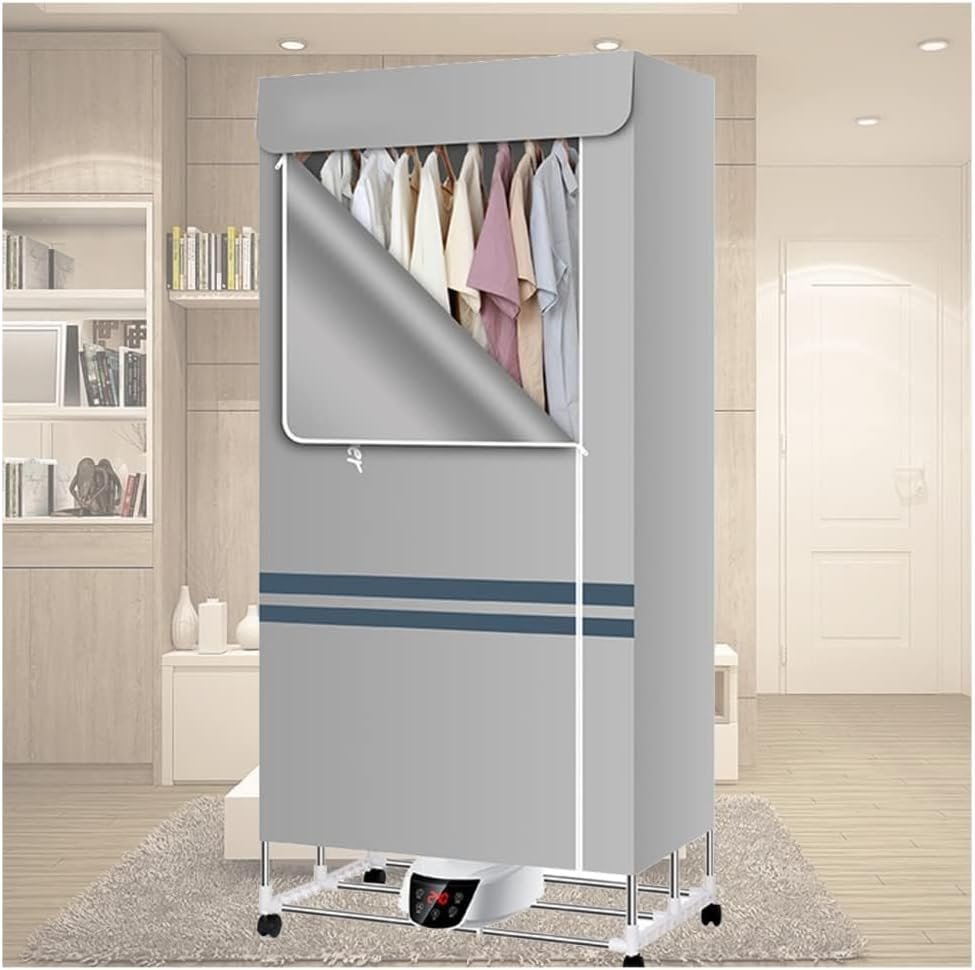 Electric dryer, Foldable Drying Heated Clothes Rack, Multiple Gears Fast Drying Dryer for Clothes, for Apartments, Dorms, RVs (Color : Blue)