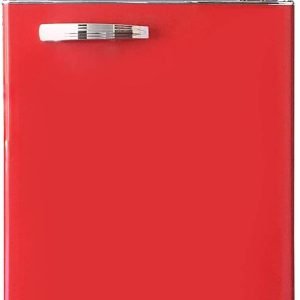 HAMILTON BEACH RCA RFR786-RED 2 Door Apartment Size Refrigerator with Freezer, 7.5 cu. ft, Retro Red