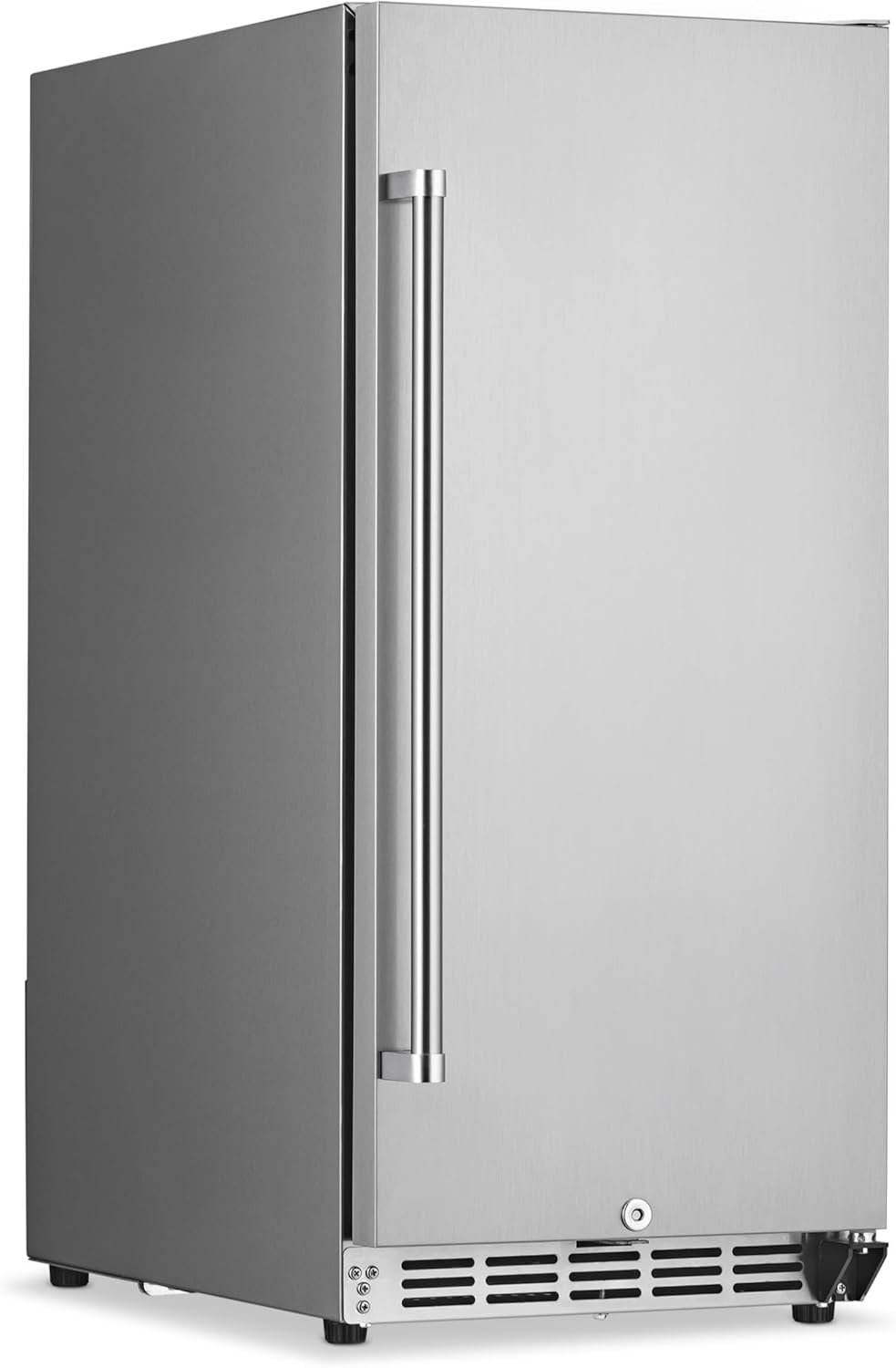 NewAir 15" Commercial Beverage Refrigerator | Weatherproof Stainless Steel Fridge | Built-In or Freestanding Outdoor Patio Fridge For Beer, Wine, Food NCR032SS00