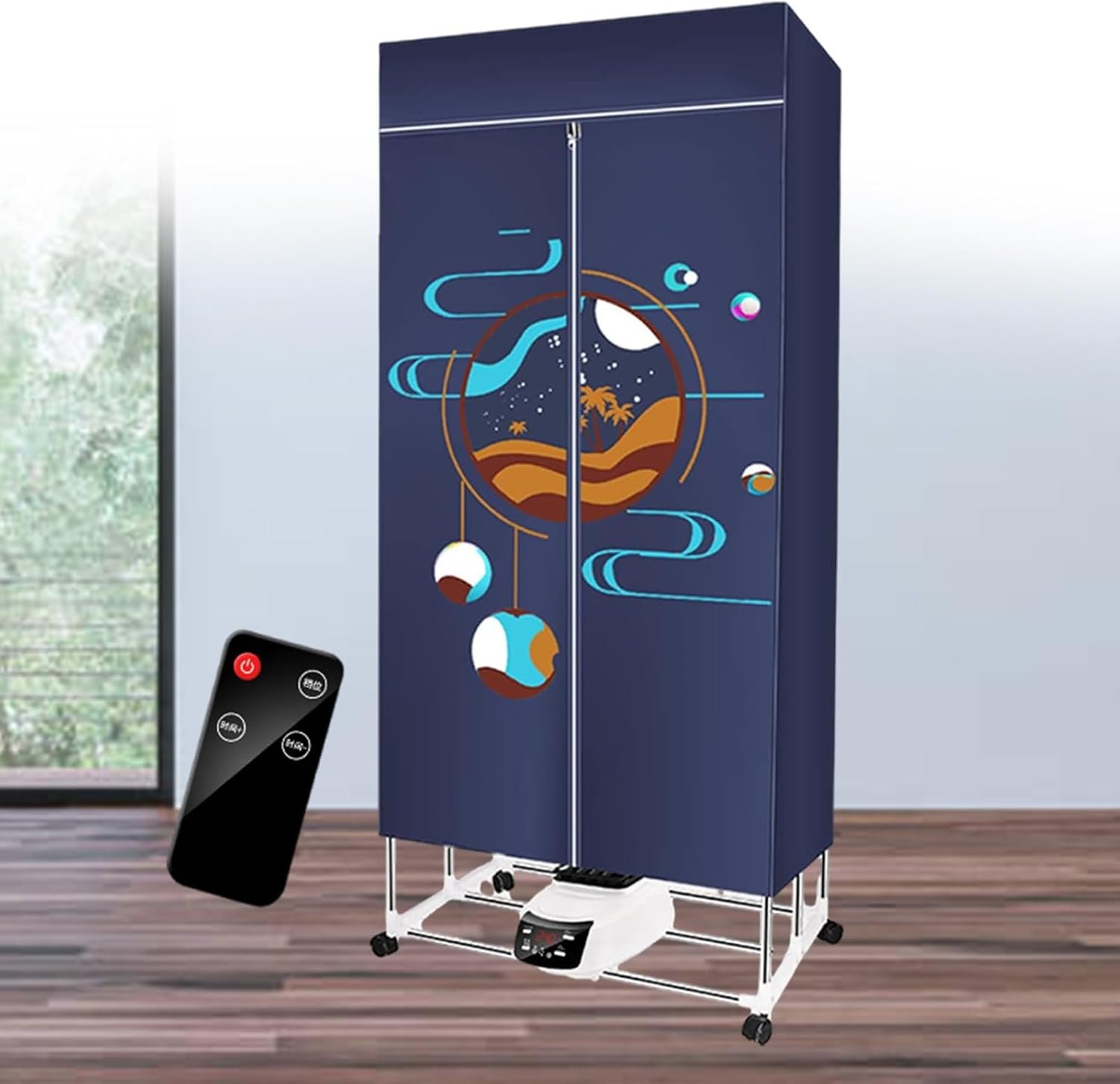 Portable Clothes Dryer, Electric Clothes Dryer Fast Drying, with Time Setting Function, 3-Speed Temperature Adjustment, for Underwear, Shirt, Towel