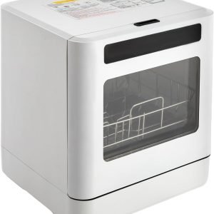 Countertop Dishwasher with 6L Built-in Water Tank, Portable Mini Dishwasher 4 Washing Programs, Counter Top Dishwasher with LED Display for Apartments, Kitchen, 360° Rotating| US Stock