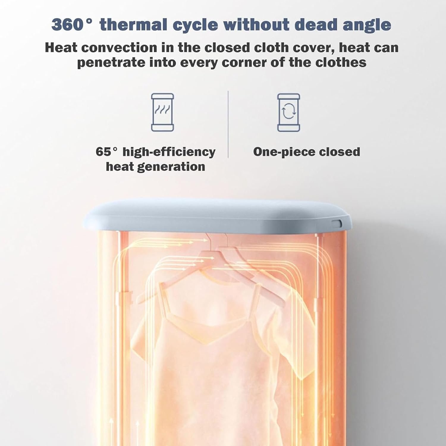 Electric Clothes Dryer - Portable Heated Clothes Airer with 360 Min Timer for Travel and Apartments - Efficient Drying Solution for Small Spaces - Image 2