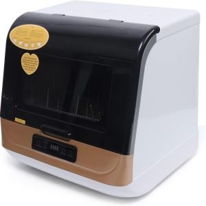 Portable Countertop Dishwasher Compact Dish Washer with 8 Liter Built in Water Tank and Air-Dry Function 3 Washing Programs High-Temp Air-Dry Function Large Capacity Dishwasher for RVs