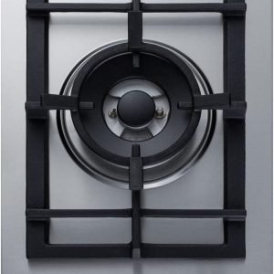 Summit GCJ1SS, 12-Inch-Wide Single Burner Gas Cooktop, Stainless Steel with Sealed Burners, Cast Iron Grates, Wok Ring, NG/LPG Conversion Kit, Flame Failure Protection, Easy to Clean, Cord Included