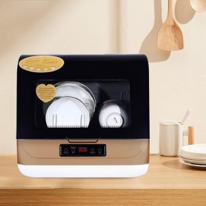 Countertop Dishwasher with 5 Liter Built-in Water Tank Portable Compact Automatic Dishwashing 360° Streak-Free Deep Cleaning 3 Programs High-Temp Dishwasher for Home Kithcen Apartments RVs