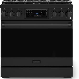 Gordon Ramsay by THOR Kitchen 36 Inch Professional Gas Range with Tilt Panel Touch Control in Black