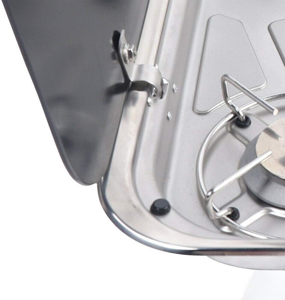 Camping Burner Gas Stove, 2 Burner Boat Caravan RV Camper Gas Stove Hob Sink Combo with Tempered Glass Lid - Image 6