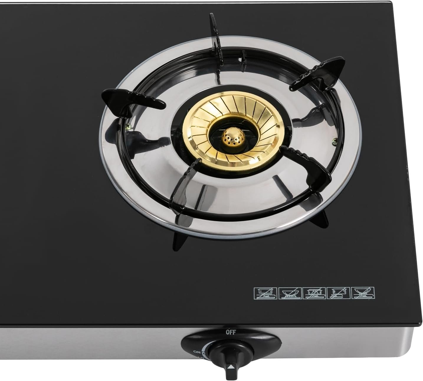 DYRABREST 28" Gas Stove 2 Burners Countertop Gas Stove Cooktop Portable Stainless Steel Propane Stove Auto Ignition LPG Stove Dual Burner Camping Stove for RV, Outdoor Kitchen Apartment - Image 9